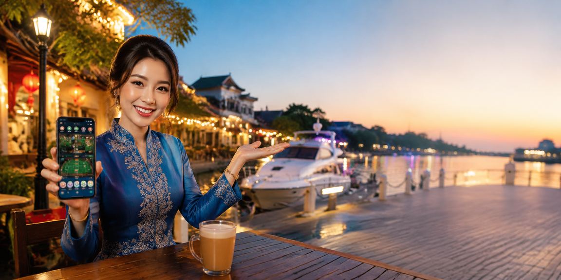 Pengguna wanita dari Melaka mengakses promosi kasino dalam talian 530e melalui telefon pintar